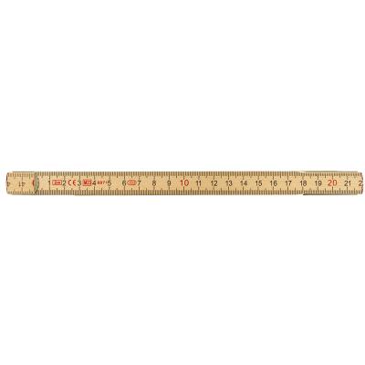 Wooden folding ruler 2M with 10 joints birch (class III)